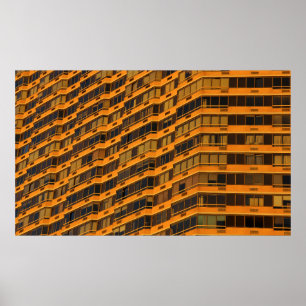 ORANGE CONRETE BYGGNAD POSTER
