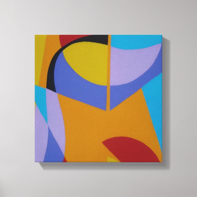 Orange Contemporary Decor Canvas Print (Framsida)