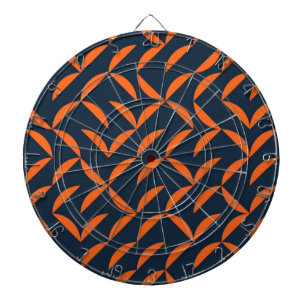 Orange, cool, modern, trendig vågig illustration darttavla