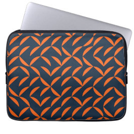 Orange, cool, modern, trendig vågig illustration laptop fodral