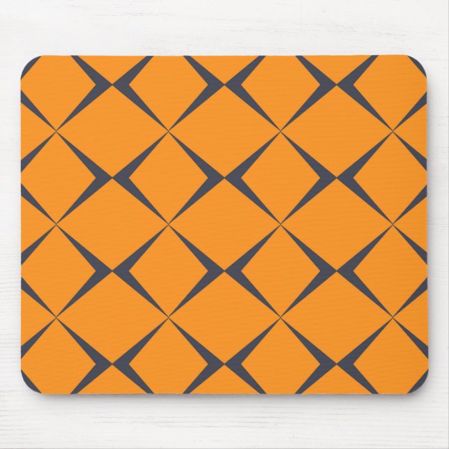 Orange, coola, enkel form, trendig, chevron-former musmatta (Framsidan)