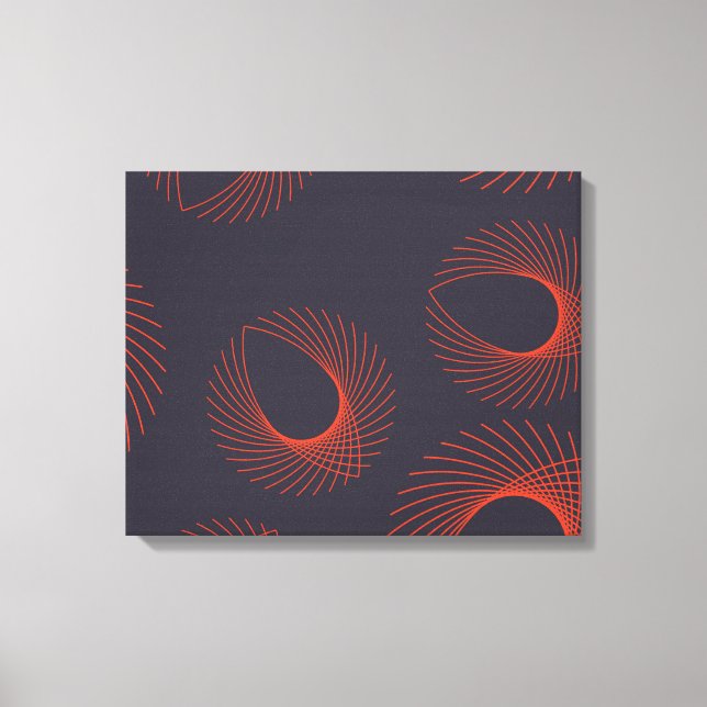 Orange, coola, trendig, geometrisk abstraktion för canvastryck (Framsida)