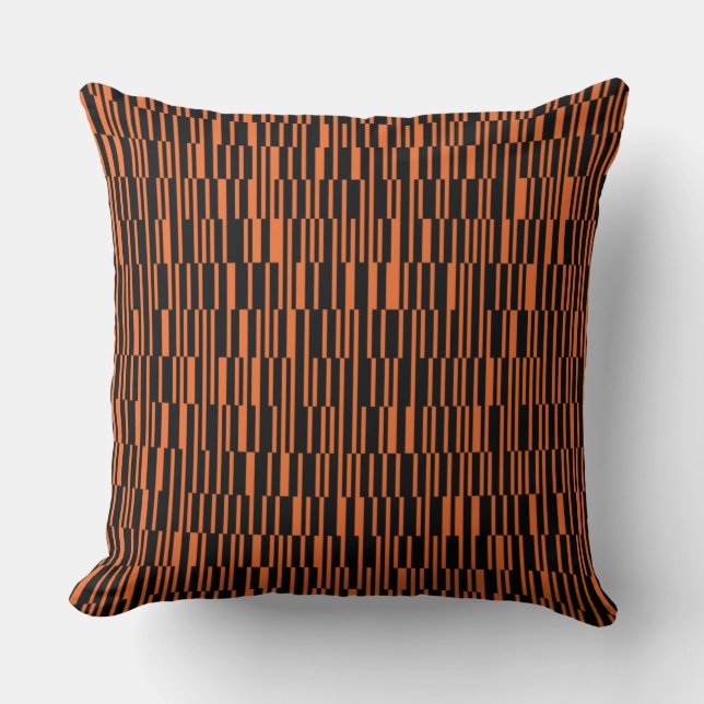 Orange, coola, trendig, modern geometrisk grafik kudde (Framsida)