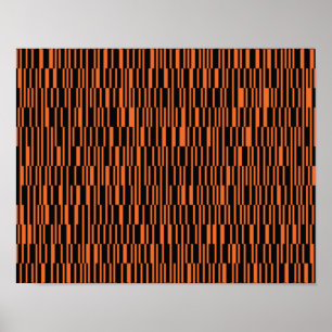 Orange, coola, trendig, modern geometrisk grafik poster