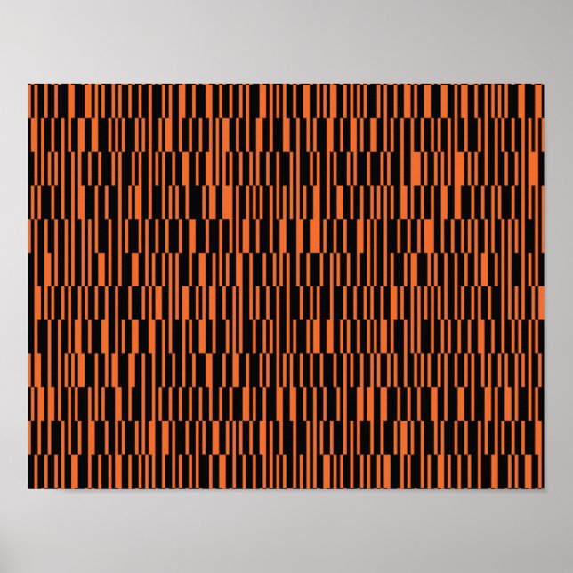 Orange, coola, trendig, modern geometrisk grafik poster (Framsidan)