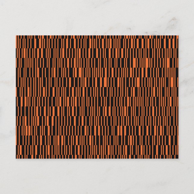 Orange, coola, trendig, modern geometrisk grafik vykort (Framsida)
