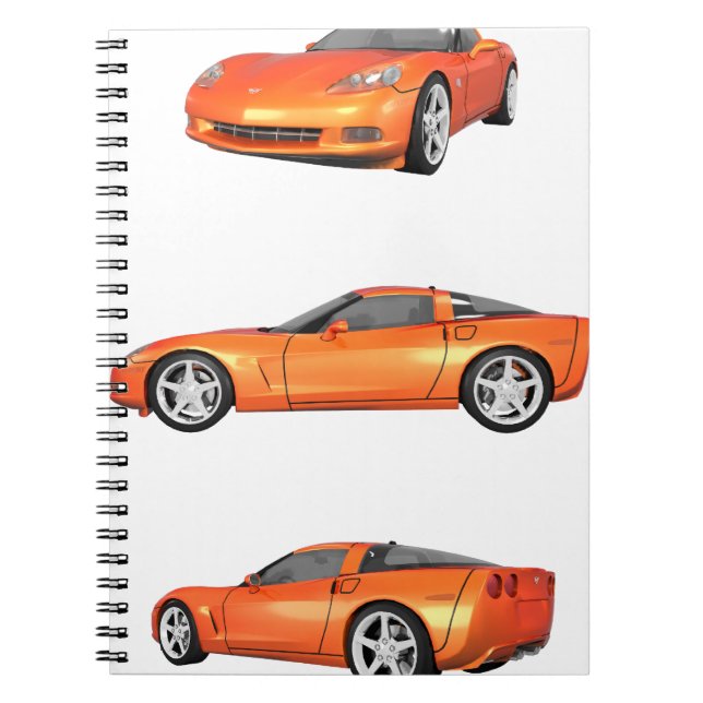 Orange Corvette: Anteckningsbok (Framsidan)
