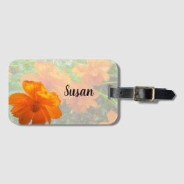 Orange Cosmos Flower Bagagebricka