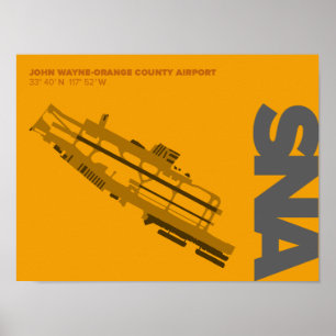 Orange County Airport (SNA)-diagram Poster