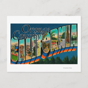 Orange County, California - Large Brev Scenes Vykort