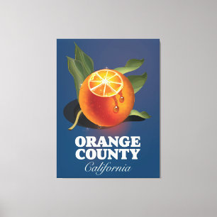 Orange County California-reseaffisch. Canvastryck