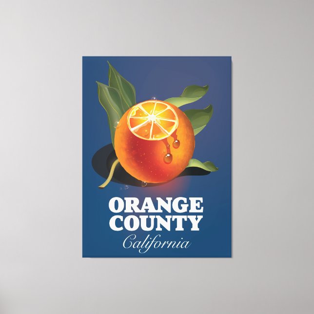 Orange County California-reseaffisch. Canvastryck (Framsida)