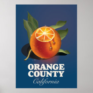 Orange County California-reseaffisch. Poster
