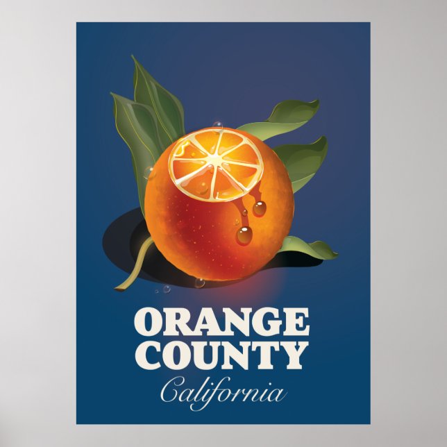 Orange County California-reseaffisch. Poster (Framsidan)