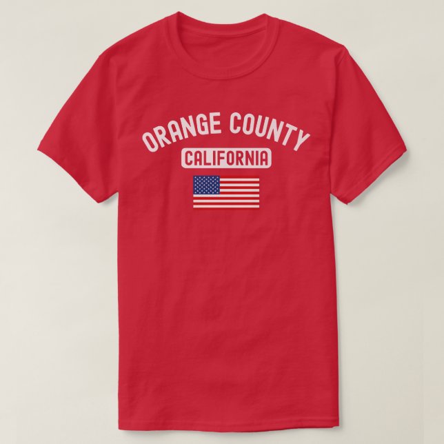 Orange County California USA flagga Cali Bear Retr T Shirt (Design framsida)