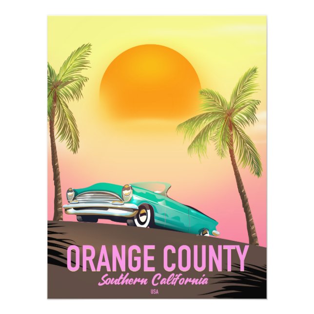 orange county California USA Fototryck (Framsidan)