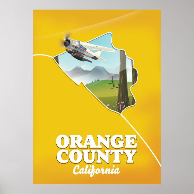 Orange County Kalifornien Resaaffisch Poster (Framsidan)