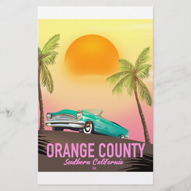 Orange County Kalifornien USA Brevpapper (Framsida)