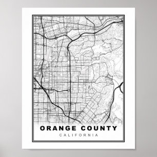Orange County Karta Poster