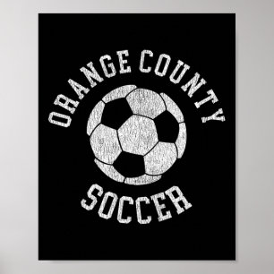 Orange County Soccer Retro Nedsliten 90-tal Vintag Poster