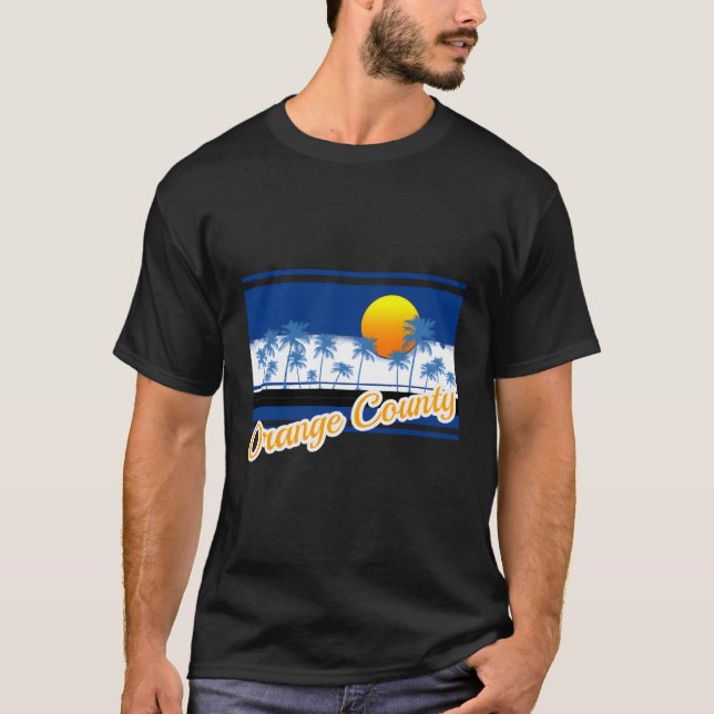Orange County Surfa Stil Beach T Shirt (Framsida)