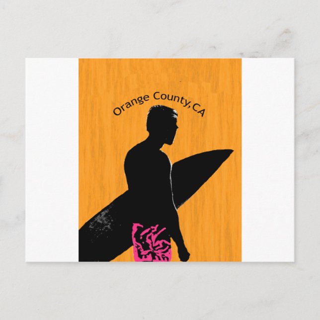 Orange County Surfer Vykort (Framsida)
