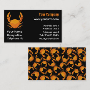Orange Crab Visitkort