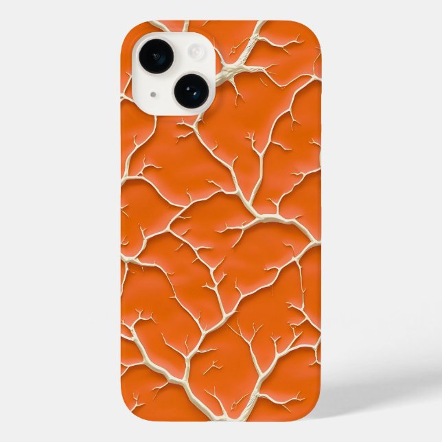 Orange Crack Branch iPhone Case Stylish Design (Baksida)