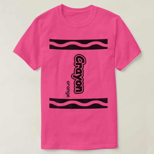 Orange Crayon Easy Halloween Costume Cute  T Shirt (Design framsida)