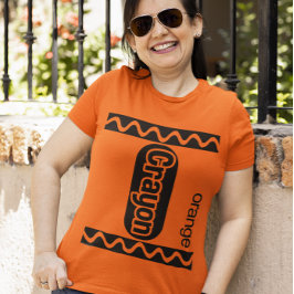 Orange Crayon Halloween Costume T Shirt