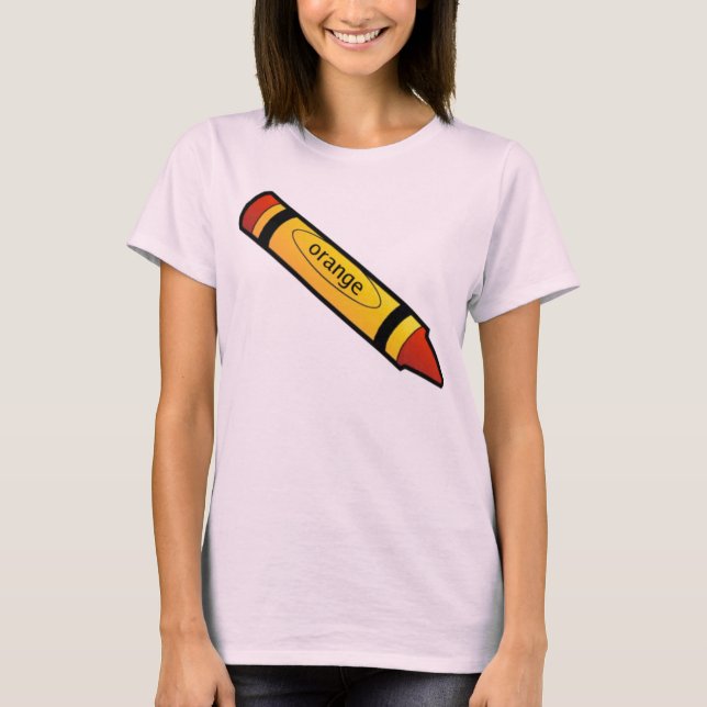 orange Crayon T-shirt (Framsida)