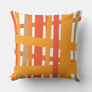 ORANGE CRAZY LINJER DESIGN Retro Dekorativ kudde