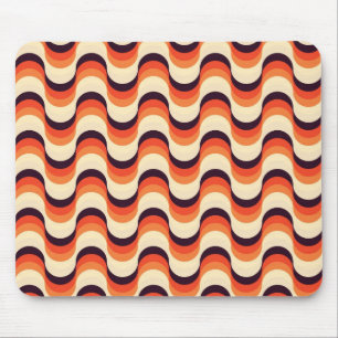 Orange, Cream, Brown Retro Femty Abstrakt Art Musmatta
