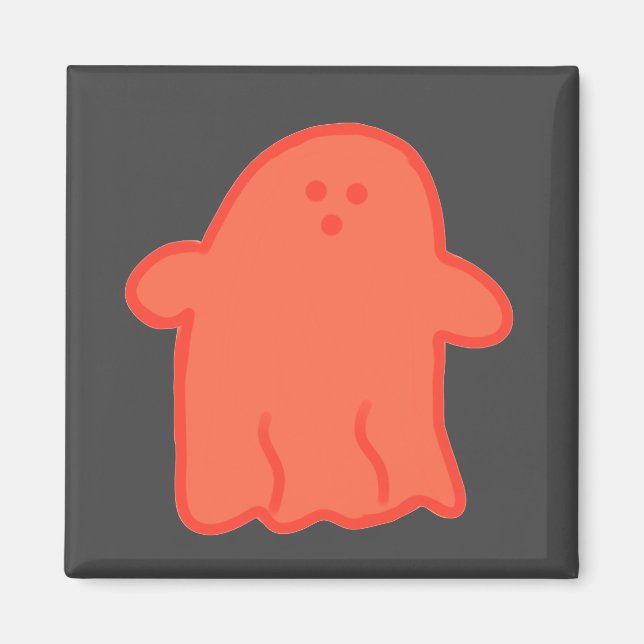 Orange Cream Ghost Magnet (Framsidan)