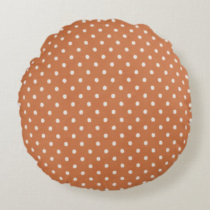 Orange Cream-prickar Rund Kudde