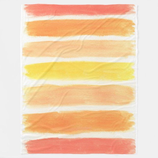 Orange Cream Sickle Rand Fleecefilt (Framsidan)