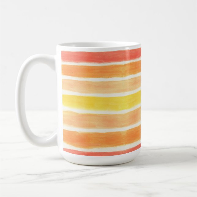 Orange Cream Sickle Rand Kaffemugg (Vänster)