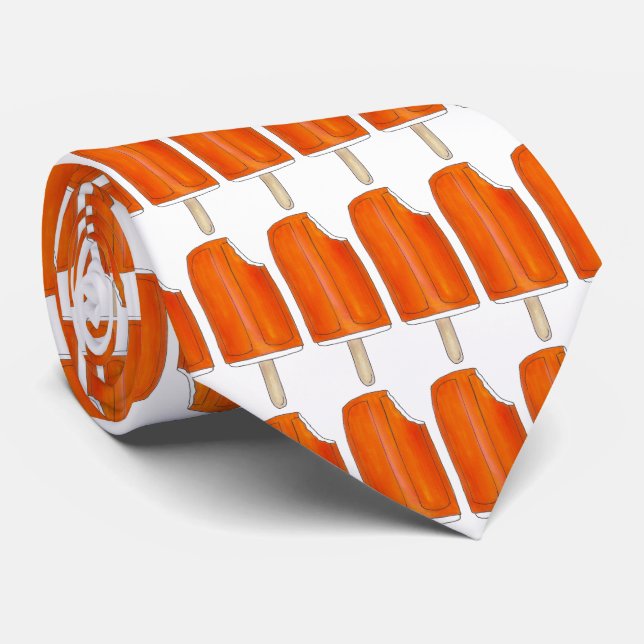 Orange Creamsicle Ice Cream Popsicle Tie Slips (Rullad)
