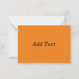 Orange Create Your Own Add Text Custom Anteckningskort