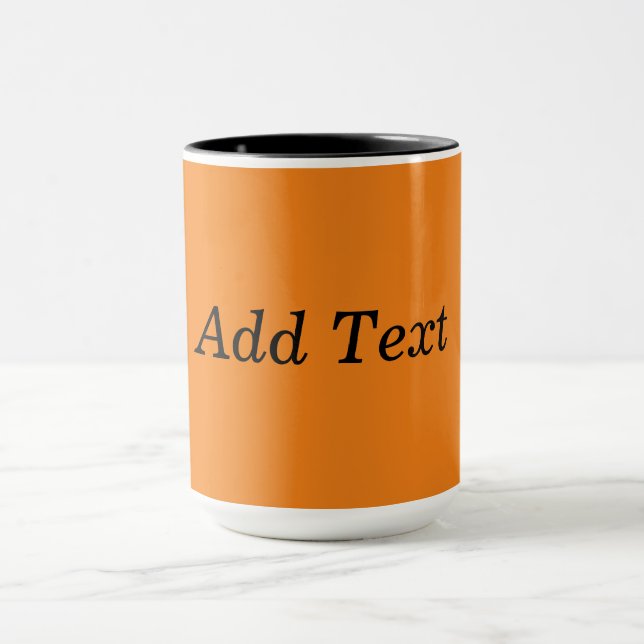 Orange Create Your Own Add Text Custom Mugg (Center)