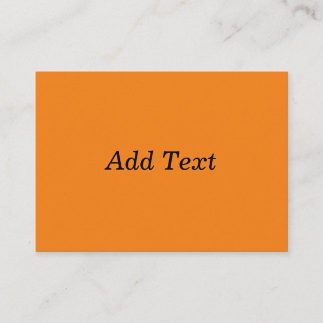 Orange Create Your Own Add Text Custom Tilläggskort (Framsida)