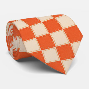 Orange & Crème Rutigt Mönster Slips