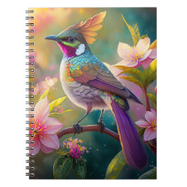 Orange Crested Rainbow Jay Fantasy Bird Anteckningsbok