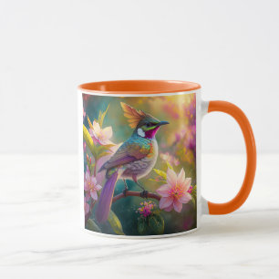 Orange Crested Rainbow Jay Fantasy Bird Mugg
