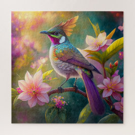 Orange Crested Rainbow Jay Fantasy Bird Pussel