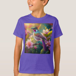 Orange Crested Rainbow Jay Fantasy Bird T Shirt