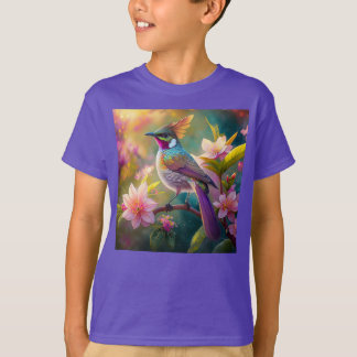 Orange Crested Rainbow Jay Fantasy Bird T Shirt