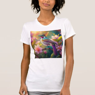 Orange Crested Rainbow Jay Fantasy Bird T Shirt