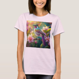 Orange Crested Rainbow Jay Fantasy Bird T Shirt