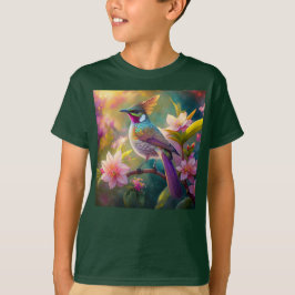 Orange Crested Rainbow Jay Fantasy Bird T Shirt